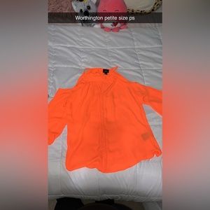 Worthington petite small off the shoulder shirt